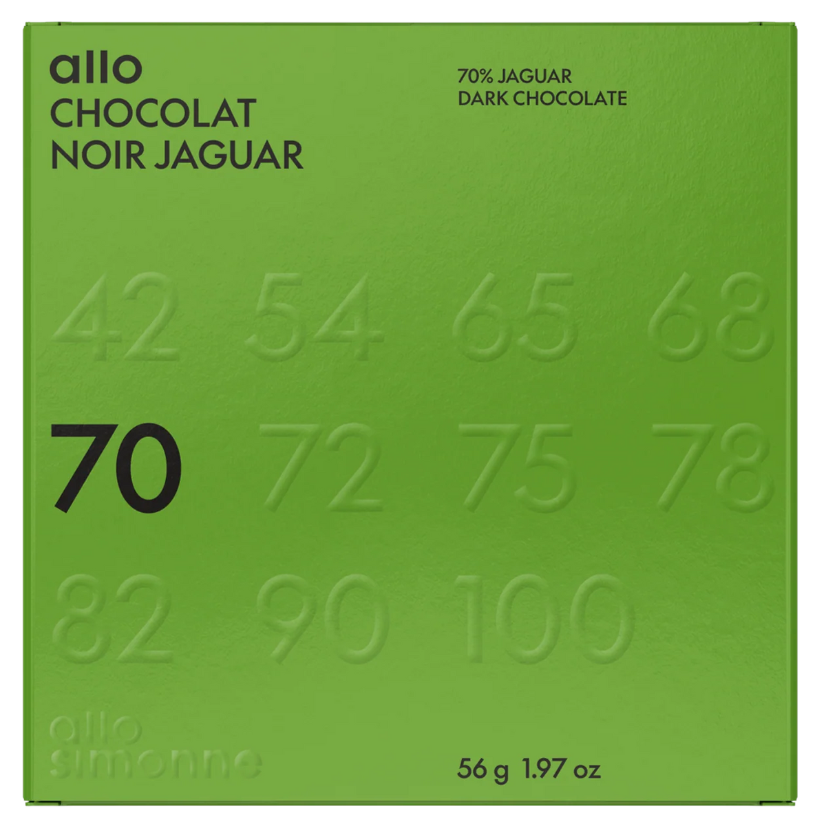Allo Simonne Jaguar 70% bar, 56g