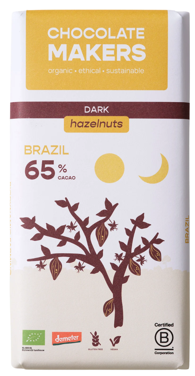 Chocolate Makers Brazil 65% Hazelnuts, 80g