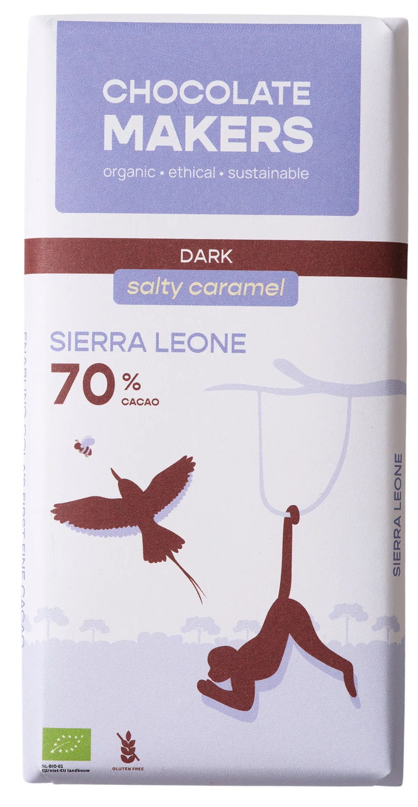 Chocolate Makers Sierra Leone 70% Salty Caramel, 80g