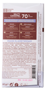 Chocolate Makers Sierra Leone 70% Salty Caramel, 80g