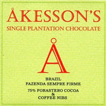 Akesson's 75% Brazil Chocolate & Coffee, 60g