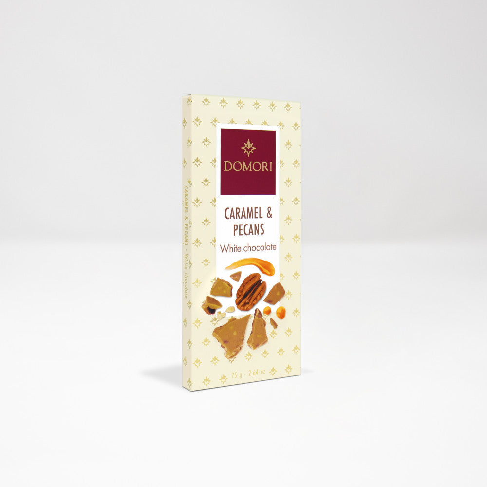 Domori Caramel & Pecans White Chocolate, 75g