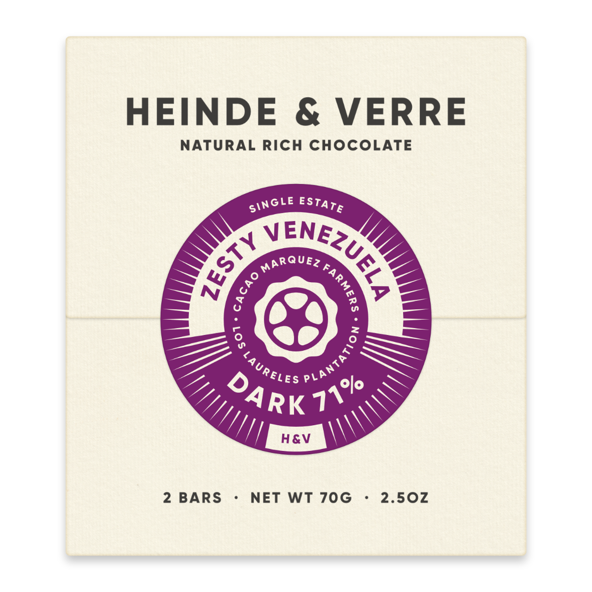Heinde & Verre Zesty Venezuela 71%, 70g