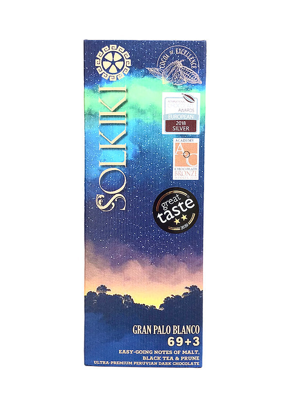 Solkiki Gran Palo Blanco 72, 72% Dark Chocolate, 56g
