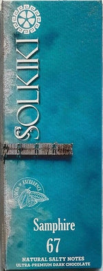 Solkiki Samphire 67%, Dark Chocolate with salty Samphire, 56g