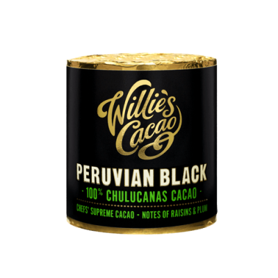 Willie's Cacao 100% Cylinder - Peruvian Black Chulucanas, 180g
