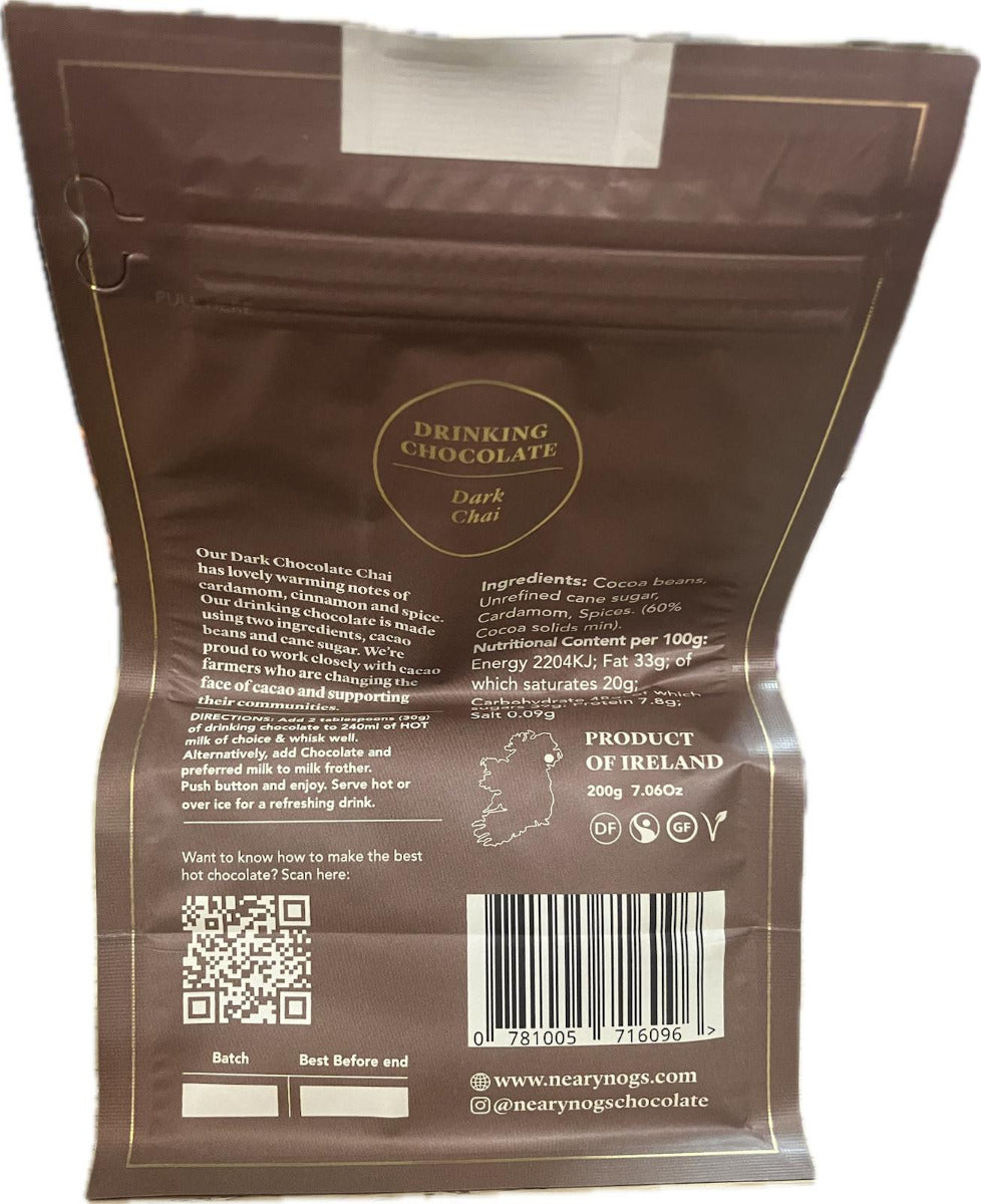 NearyNógs Drinking Chocolate - Dark Chai, 200g