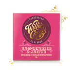 Willie's Cacao Raspberries & Cream, 36% White Chocolate with Raspberries, 50g