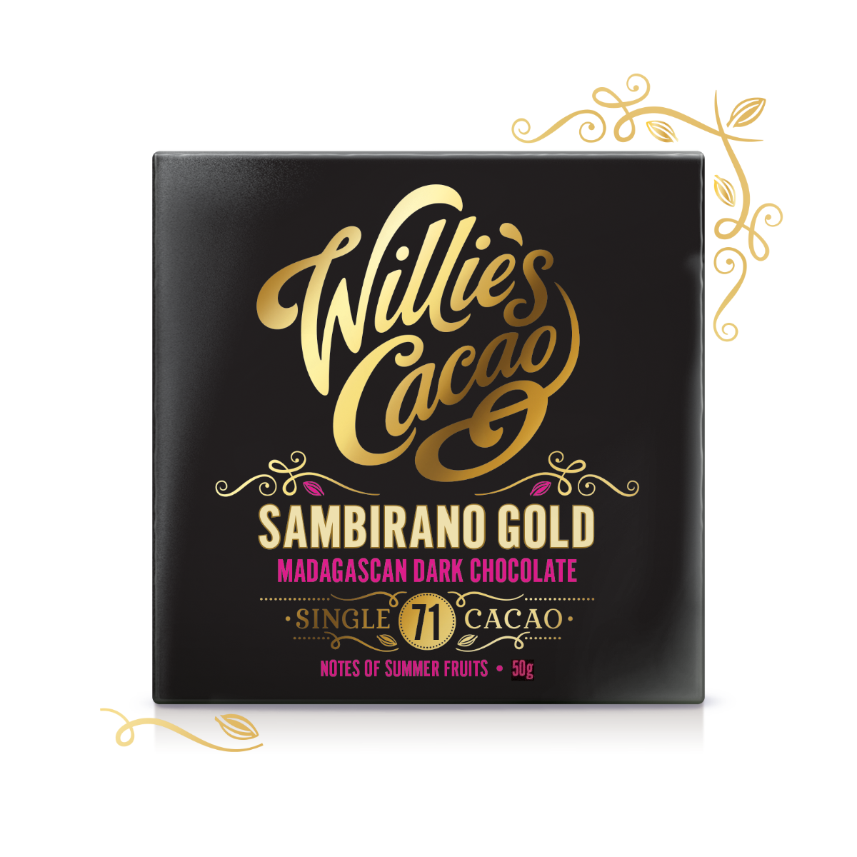 Willie’s Cacao Sambirano Gold, Madagascan Dark Chocolate 71%, 50g