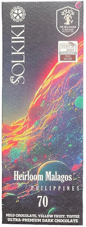 Solkiki Heirloom Malagos, 70% Dark Chocolate, 56g