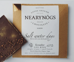 NearyNógs Salt water days - 60% Dark Chocolate with Irish Sea Salt, Cocoa Nibs and Gold Dust, 60g