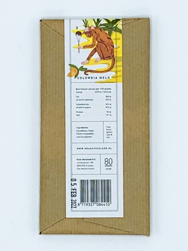 Krak Colombia Sierra Nevada 55% Milk Chocolate, 80g