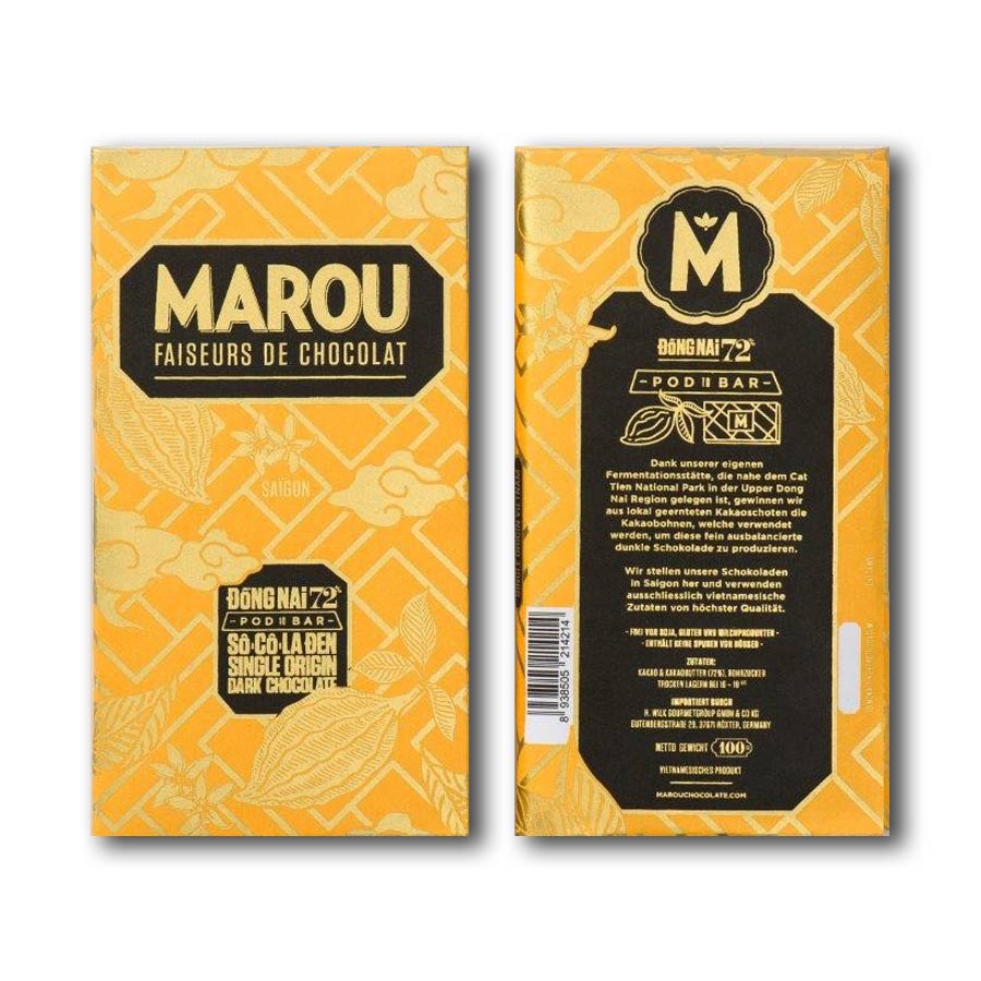 Marou Ɖống Nai 72%, 80g