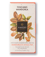 Amedei Dark Chocolate with Almonds 63%, 50g