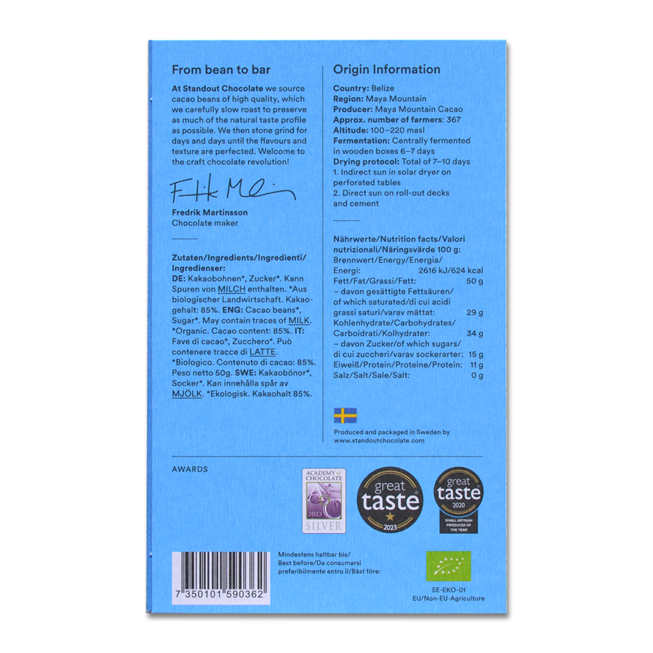 Standout Belize Maya Mountain 85%, 50g