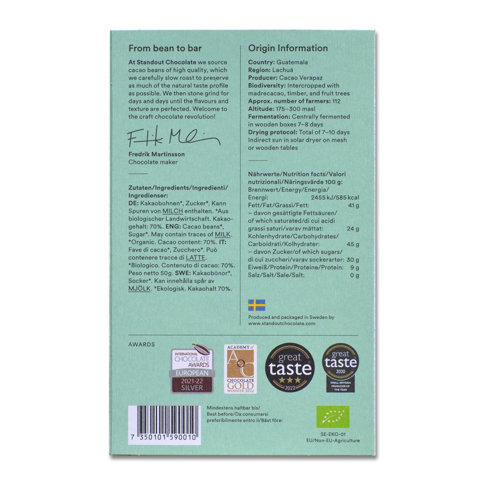 Standout Guatemala Lachuá 70%, 50g