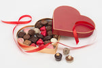 Red & Gold Heart Box with Valentines Chocolates