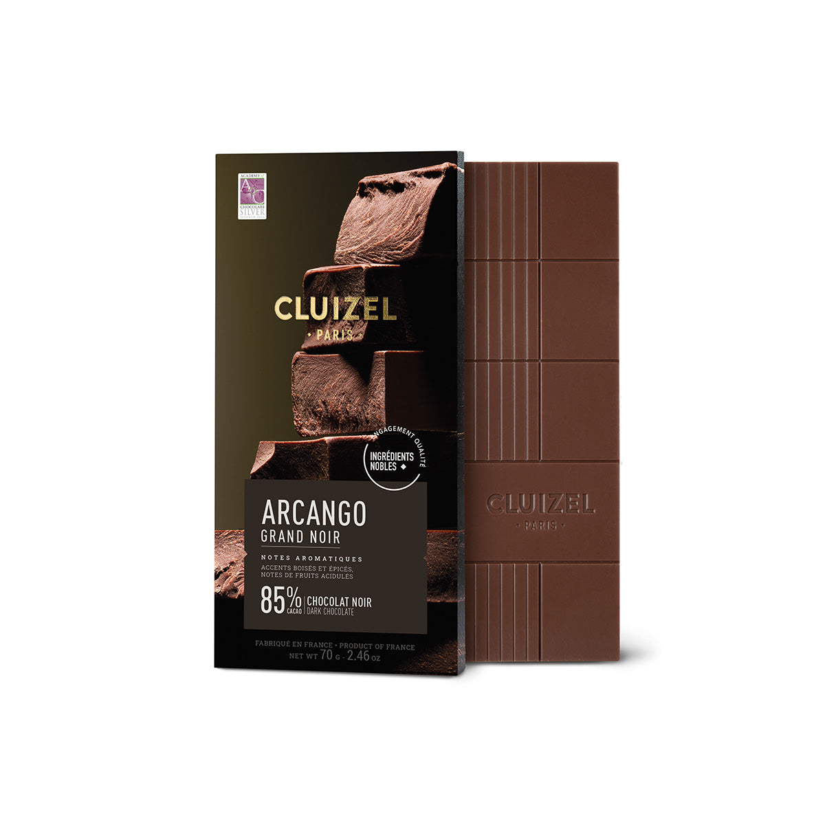 Michel Cluizel Grand Noir, 85% Dark Chocolate Bar, 70g