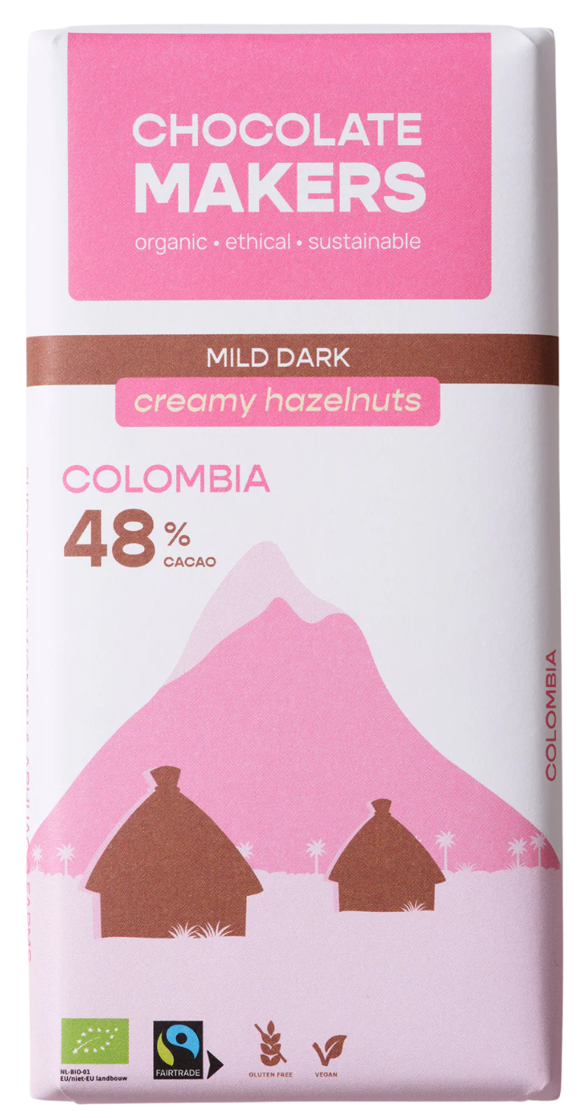 Chocolate Makers Colombia 48% w/ Hazelnuts, 80g