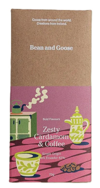 Bean and Goose Zesty Cardamon & Coffee 62%, 70g