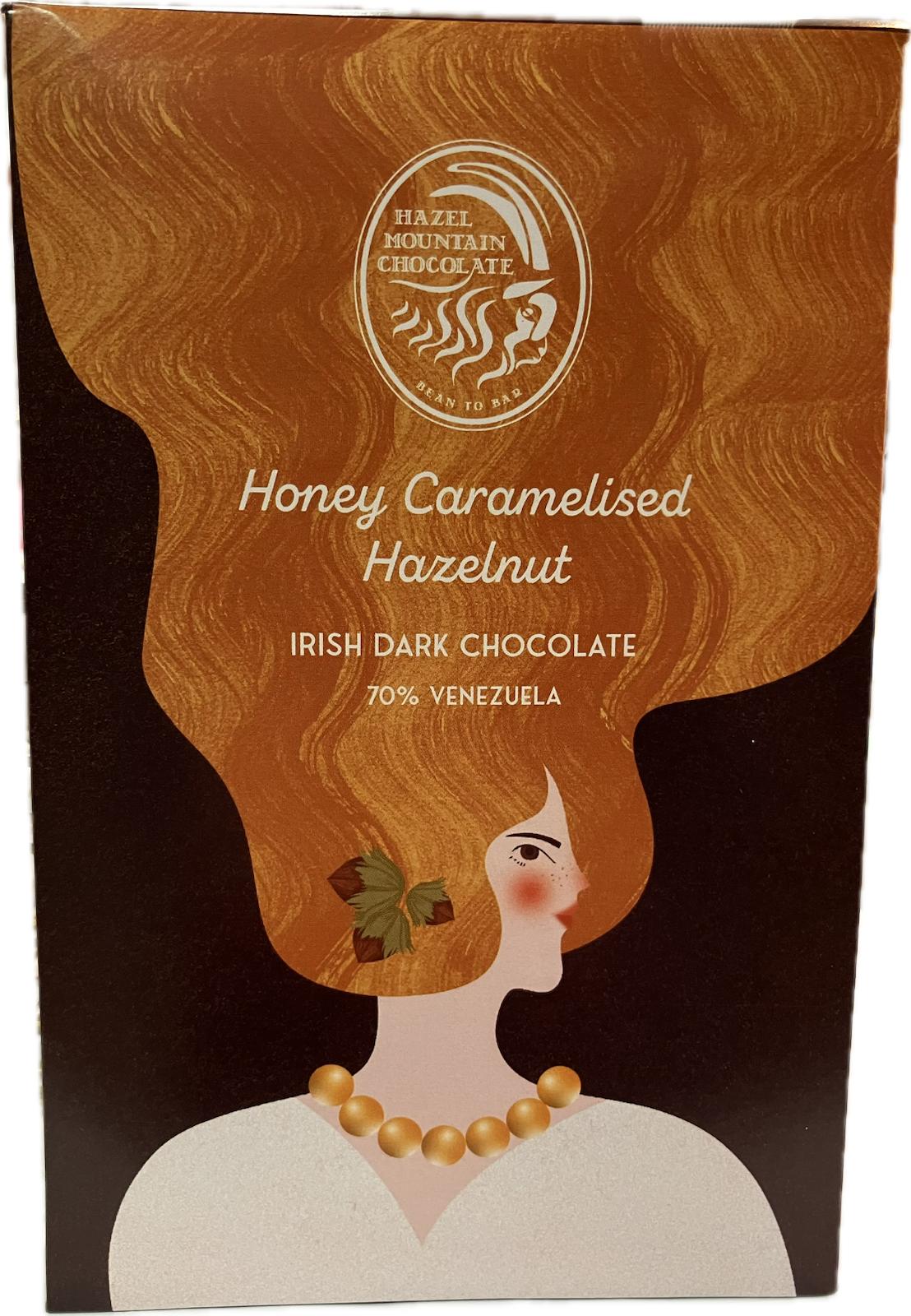 Hazel Mountain Honey Caramelised Hazelnut 70%, 70g