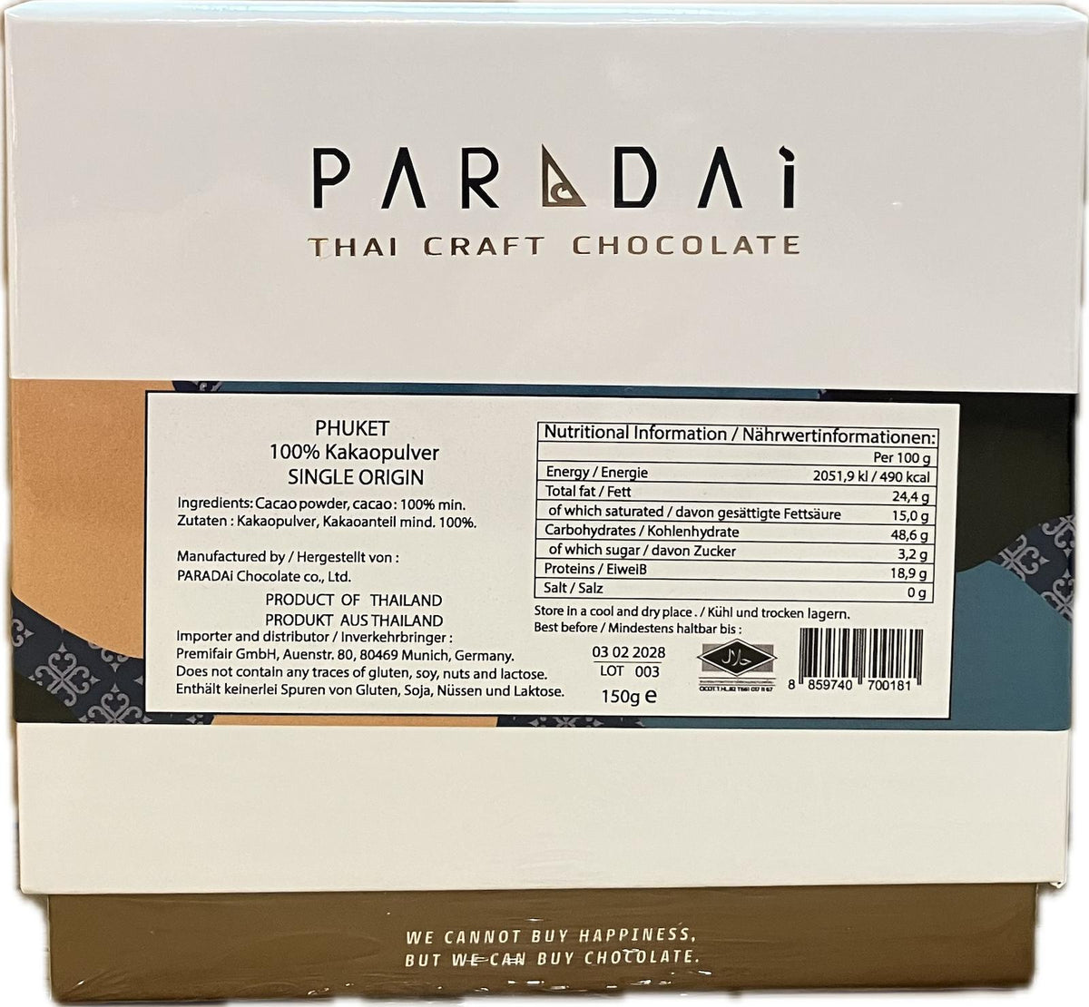 Paradai 100% Cocoa Powder, 150g