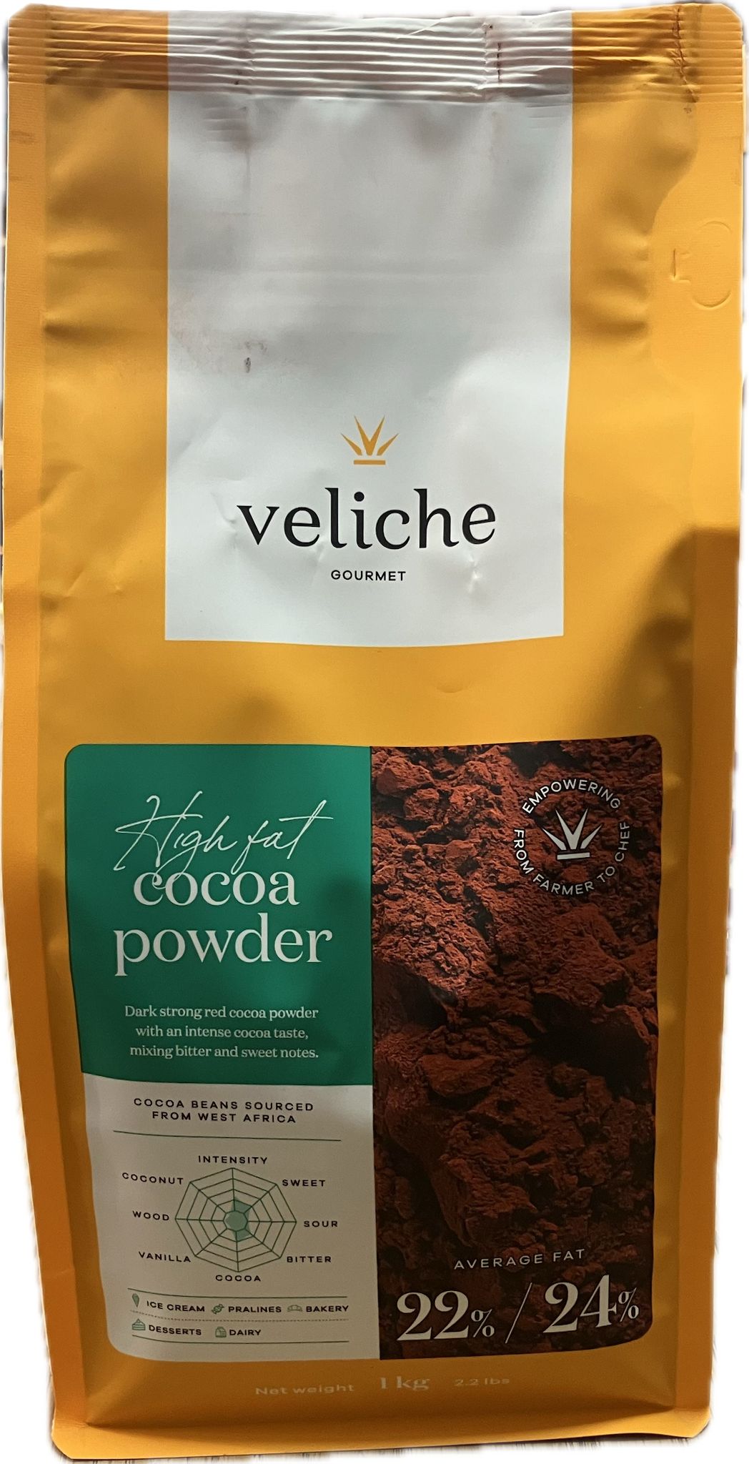 Veliche 100% Cacao Powder, 1kg