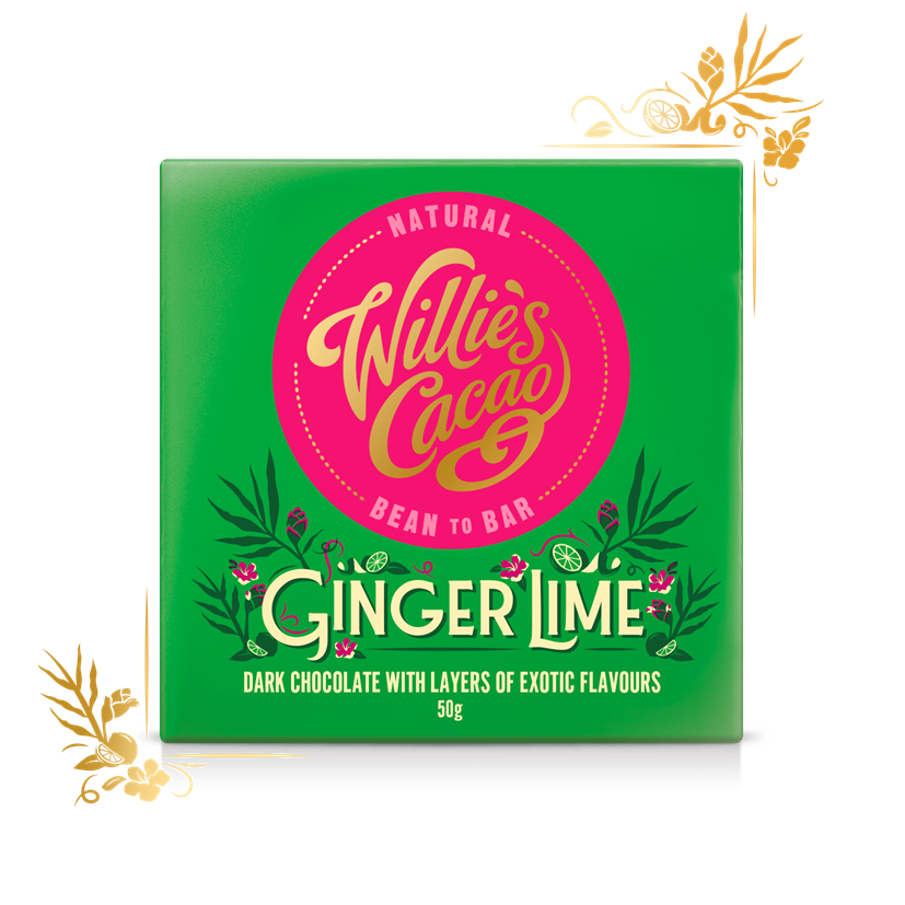 Willie's Cacao Ginger Lime 70%, 50g