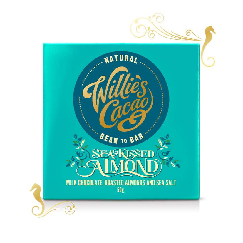 Willie's Cacao Sea Kissed Almonds 44%, 50g