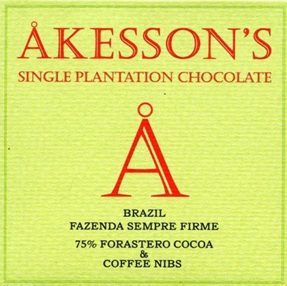 Akesson's 75% Brazil Chocolate & Coffee, 60g