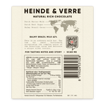 Heinde & Verre Balmy Brazil, 62% Dark Milk Chocolate, 70g
