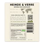 Heinde & Verre Floral Noble Bali, 71% Dark Chocolate, 70g