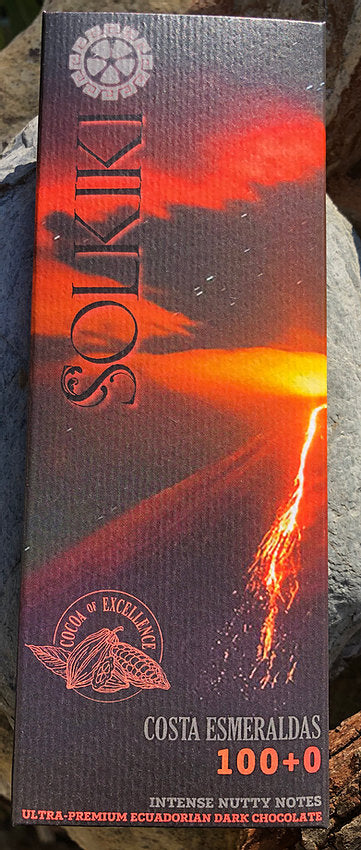 Solkiki Costa Esmeraldas 100, 100% Dark Chocolate, 56g