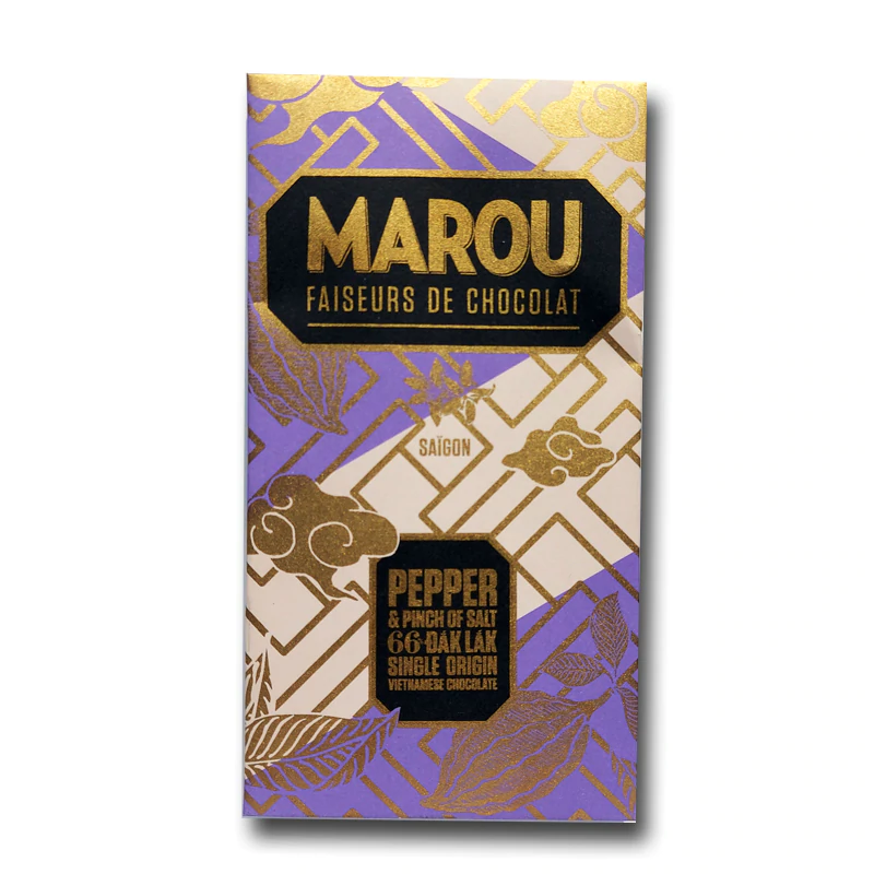 Marou Ɖắk Lắk 66% with Pepper & a pinch of Salt, 80g