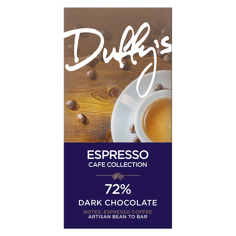 Duffy's Espresso 72% Coffee Dark Chocolate, 60g