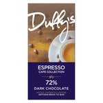 Duffy's Espresso 72% Coffee Dark Chocolate, 60g
