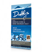 Duffy’s Corazon Del Ecuador Camino Verde 43% Milk Chocolate with Cocoa Nibs & smoked salt, 60g