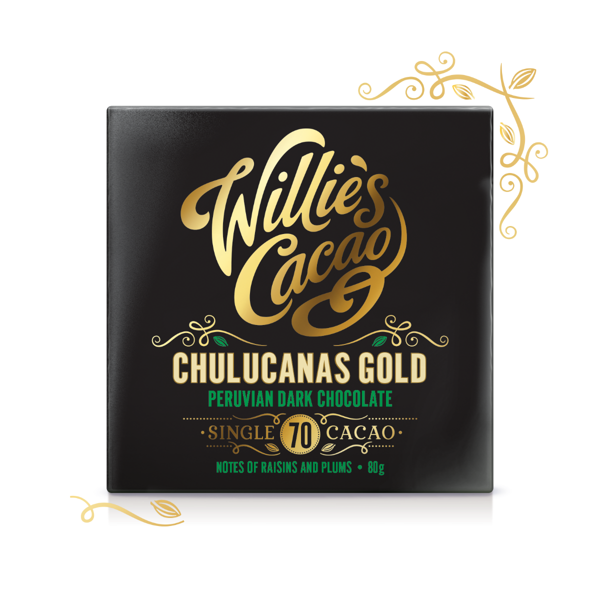 Willie’s Cacao Chulucanas Gold, Peruvian Dark Chocolate 70%, 50g