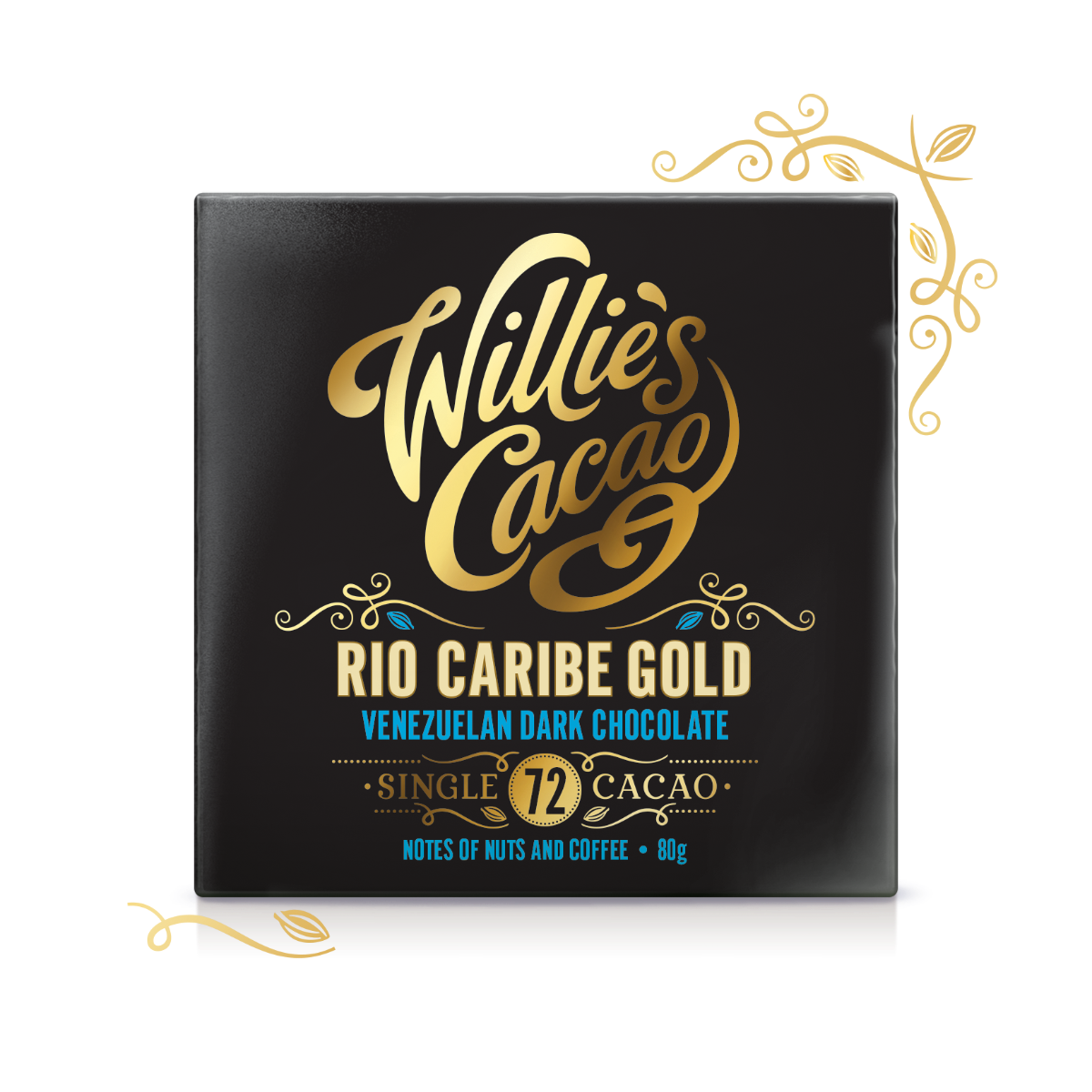 Willie’s Cacao Rio Caribe Gold,Venezuelan Dark Chocolate72%, 50g