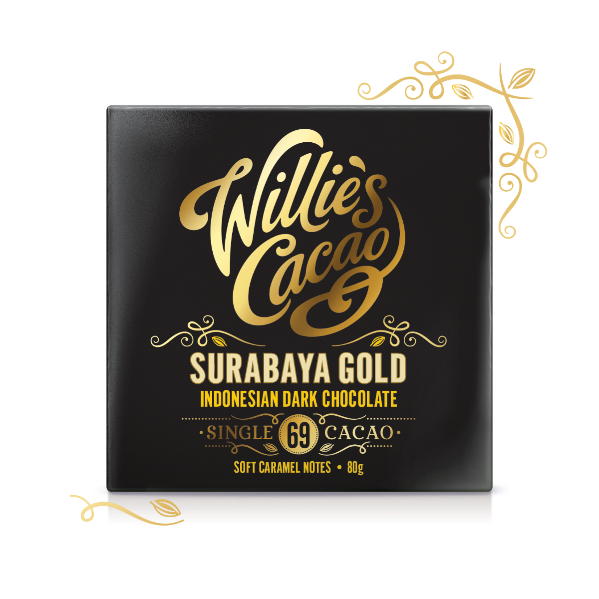 Willie’s Cacao Surabaya Gold, Indonesian Dark Chocolate 69%, 50g