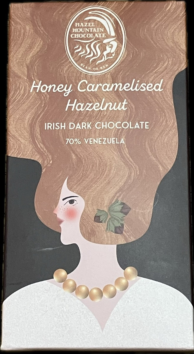 Hazel Mountain Honey Caramelised Hazelnut 70%, 75g