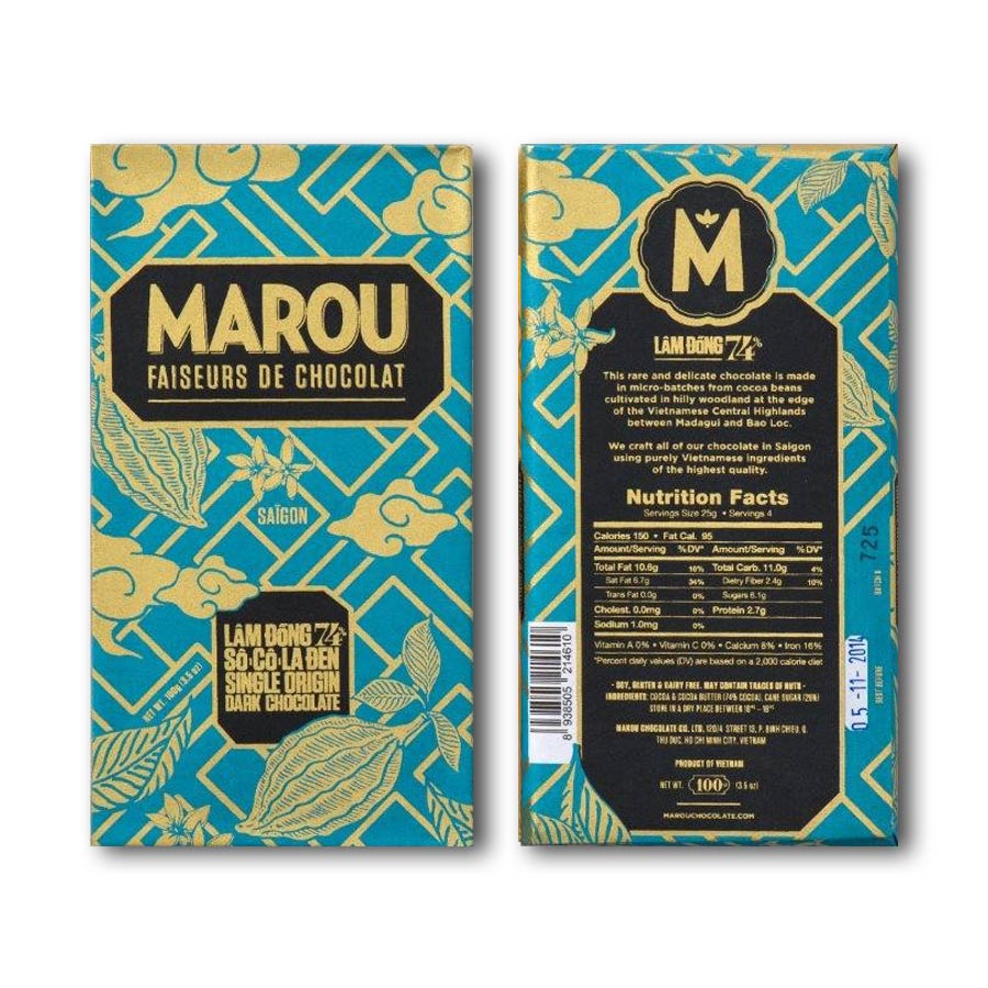 Marou Lâm Ɖống 74%, 80g