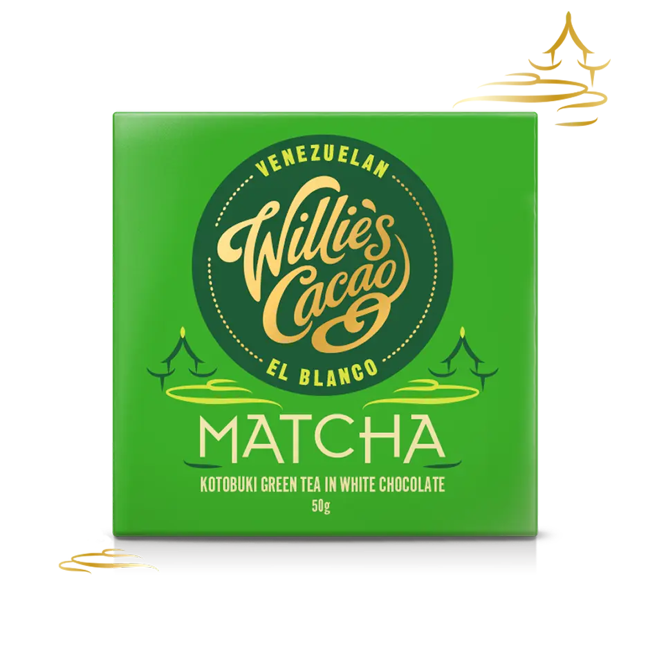 Willie's Cacao Matcha, 36% White Chocolate with Kotabuki Matcha Green Tea, 50g
