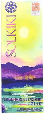 Solkiki Candied Orange & Cardamon, 71% Dark Chocolate, 56g