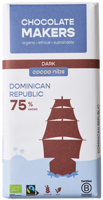 Chocolate Makers Dominican Republic 75% w/ Nibs, 90g