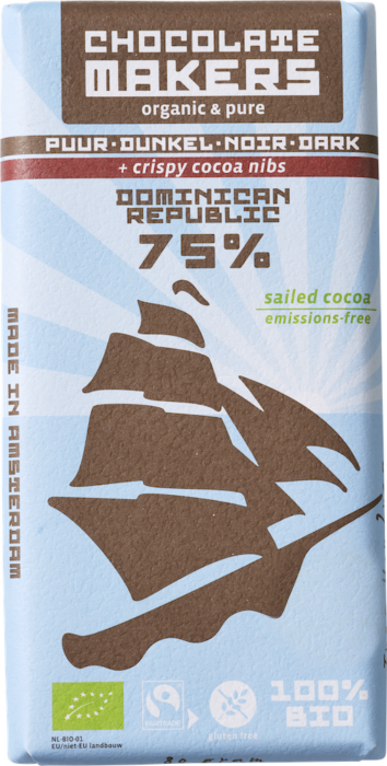 Chocolate Makers Dominican Republic 75% w/ Nibs, 90g