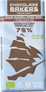 Chocolate Makers Dominican Republic 75% w/ Nibs, 90g
