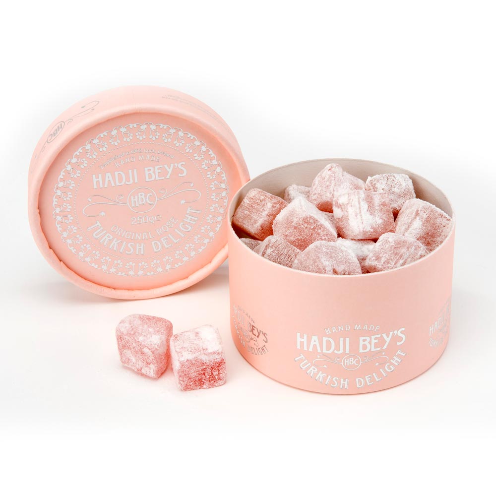 Hadji Bey Turkish Delight - Original Rose flavour, 250g Gift Box