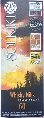 Solkiki Marañón Whisky Nibs, 60% Coconut Milk Chocolate with Whisky, 56g